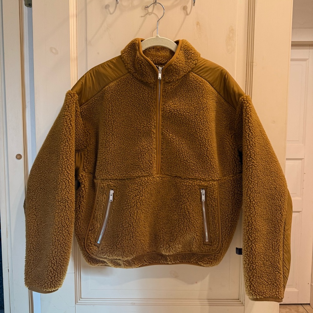 Madewell Faux Shearling Half-Zip Pullover